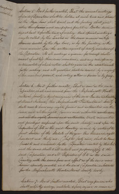 1835 Founding Document: An Act to Incorporate, 1831.010.001